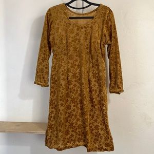 Vintage gold dress / cover top boho 70’s